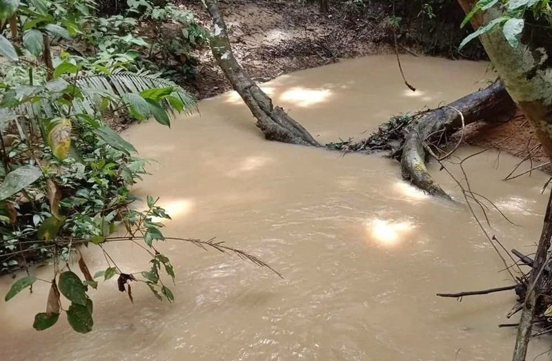 Kondisi sungai di Desa Liyu, Kecamatan Halong